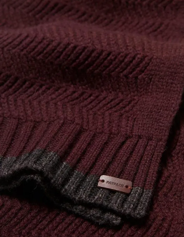 Men FatFace Men039s Sale Zig Zag Scarf Burgundy