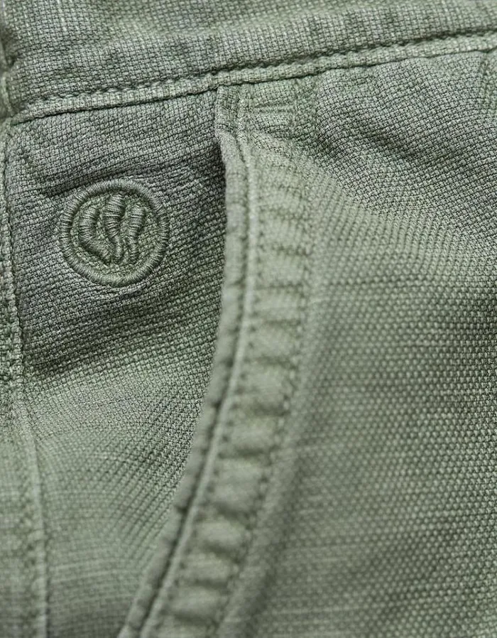 Men FatFace Shorts Cotton Linen Cargo Shorts Green