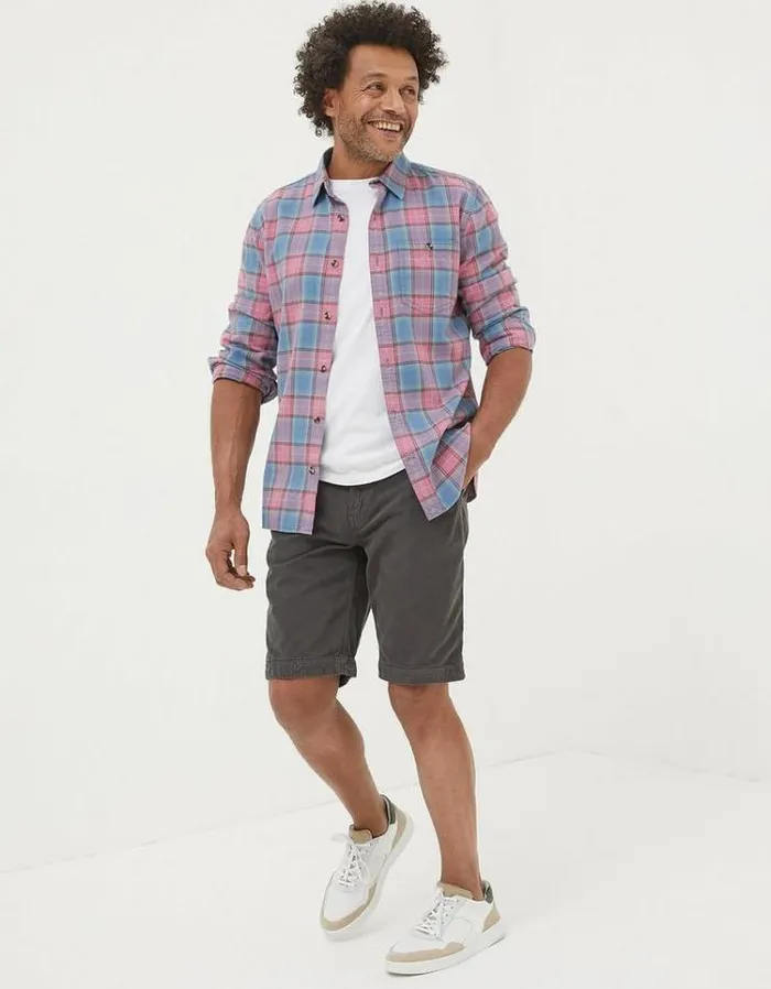 Men FatFace Shorts Cove Chino Shorts Dark Grey