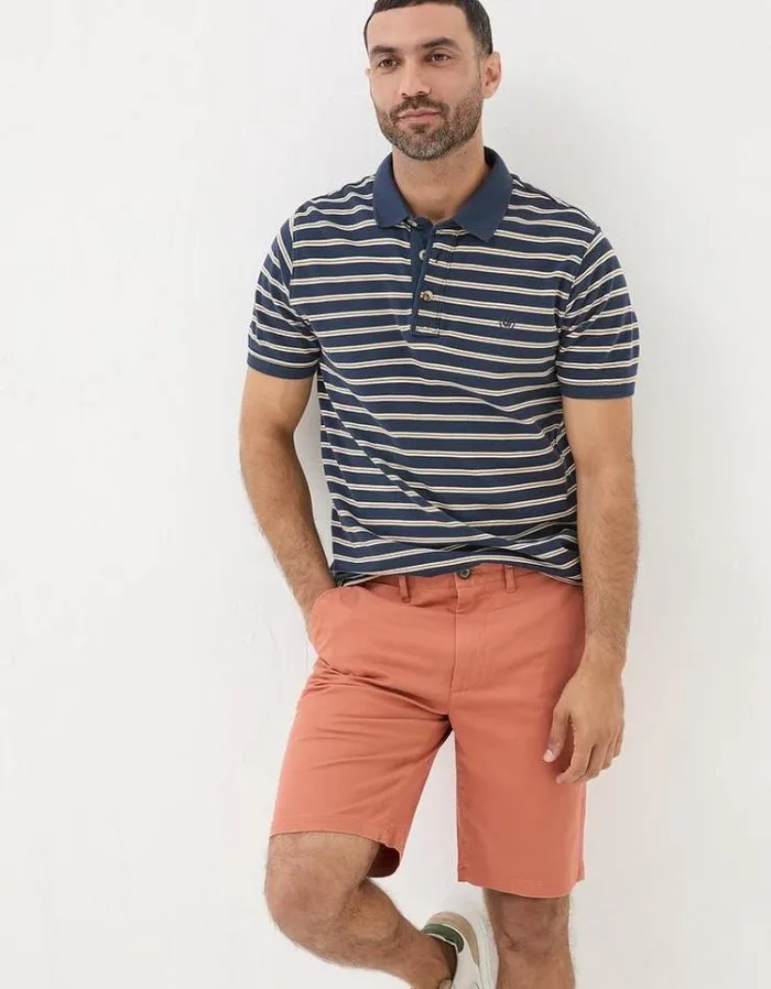 Men FatFace Shorts Mawes Chino Shorts Orange
