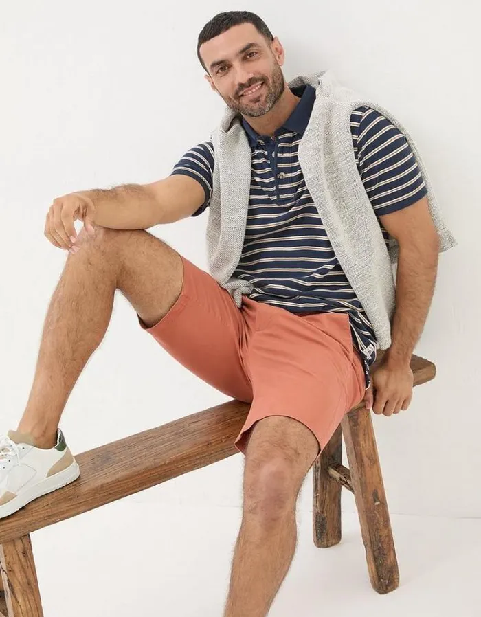 Men FatFace Shorts Mawes Chino Shorts Orange