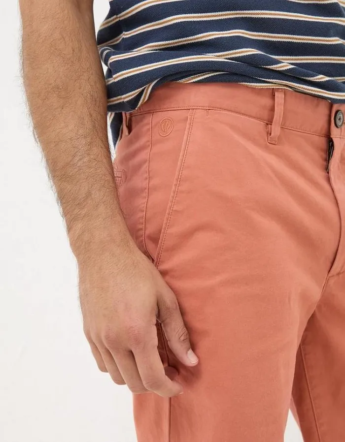 Men FatFace Shorts Mawes Chino Shorts Orange