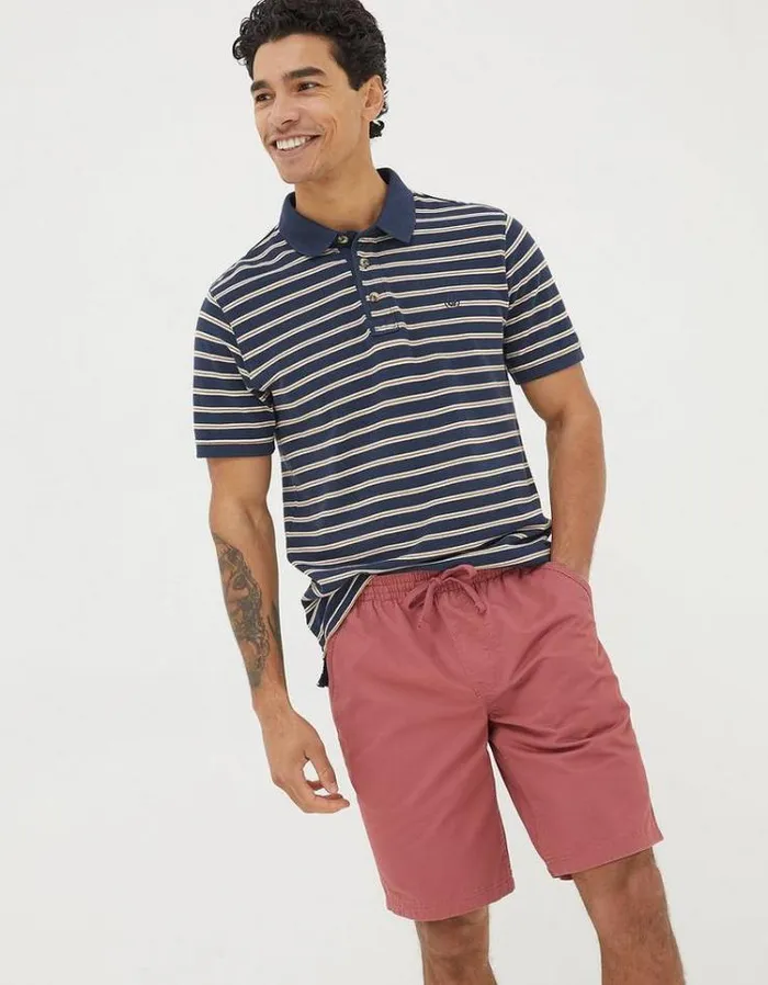 Men FatFace Shorts Seaton Pull On Shorts Washed Red