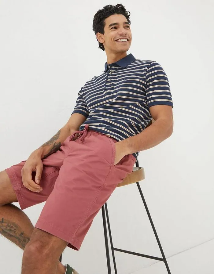 Men FatFace Shorts Seaton Pull On Shorts Washed Red