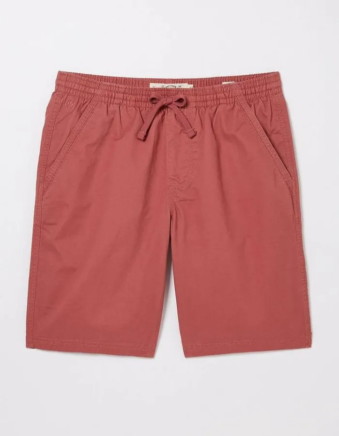 Men FatFace Shorts Seaton Pull On Shorts Washed Red