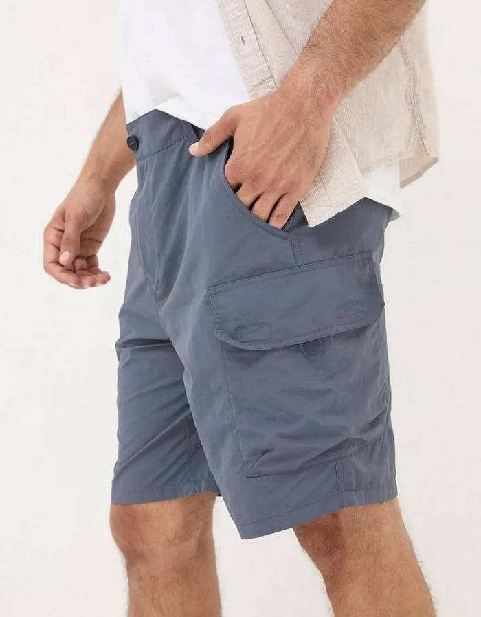 Men FatFace Shorts Snowdon Hybrid Cargo Shorts Dark Blue