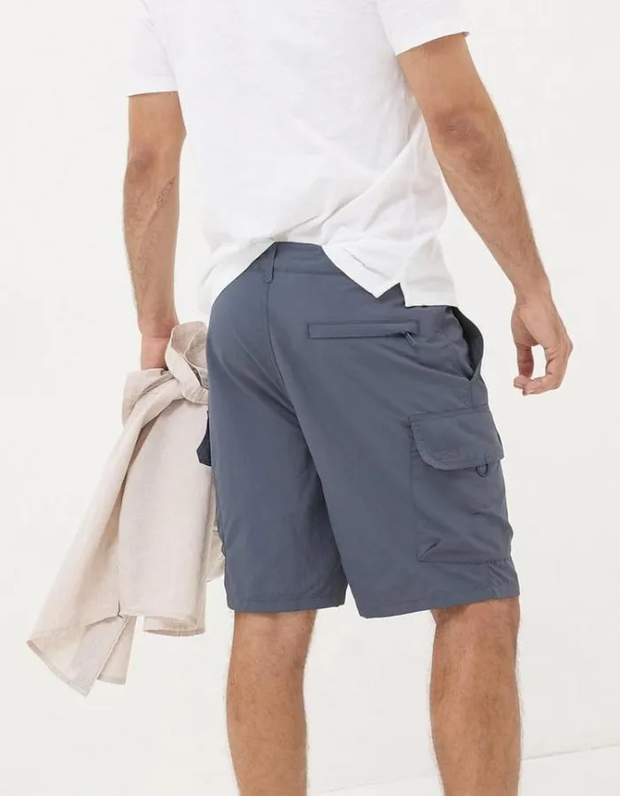 Men FatFace Shorts Snowdon Hybrid Cargo Shorts Dark Blue
