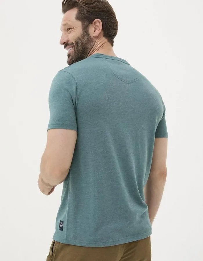 Men FatFace TShirts VW Summer Road Trip Teal Green