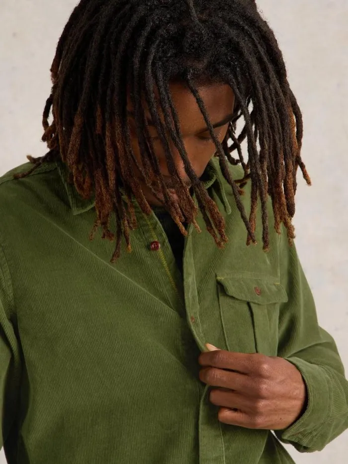 Men Griffin Cord Shirt Mid Green White Stuff Shirts Men Griffin Cord Shirt Mid Green White Stuff Shirts