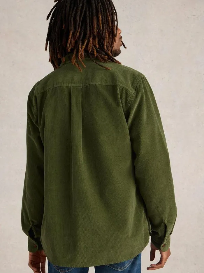 Men Griffin Cord Shirt Mid Green White Stuff Shirts Men Griffin Cord Shirt Mid Green White Stuff Shirts