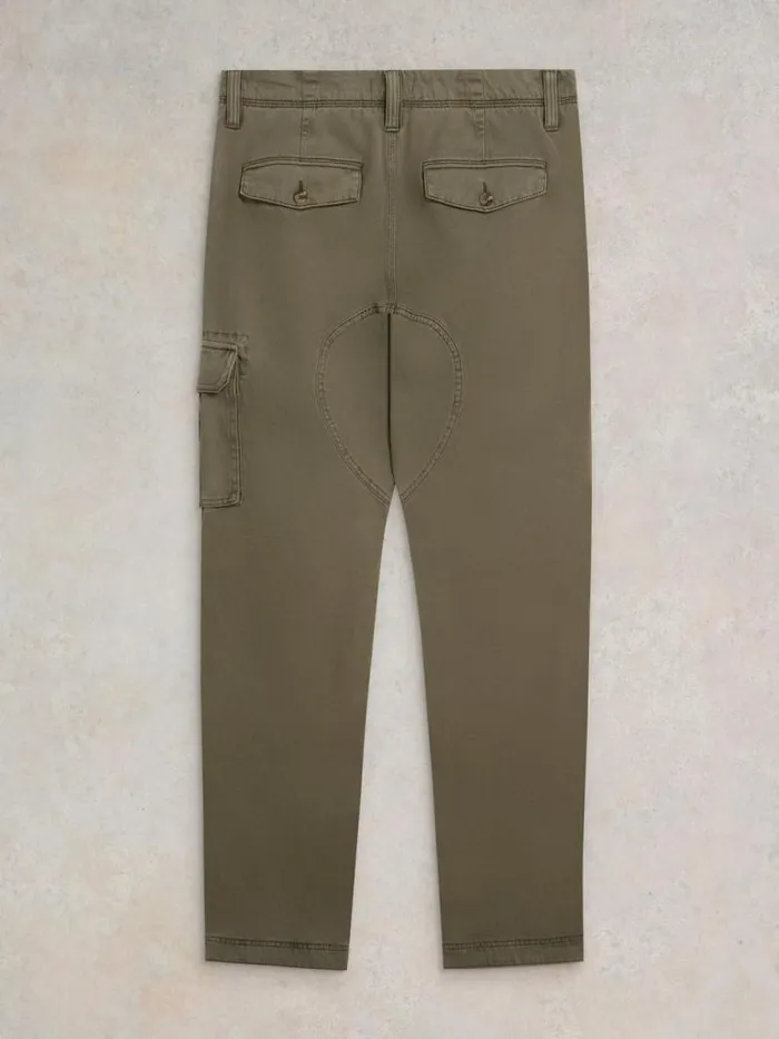 Men Kegworth Organic Cargo Trouser Khaki Green White Stuff Trousers