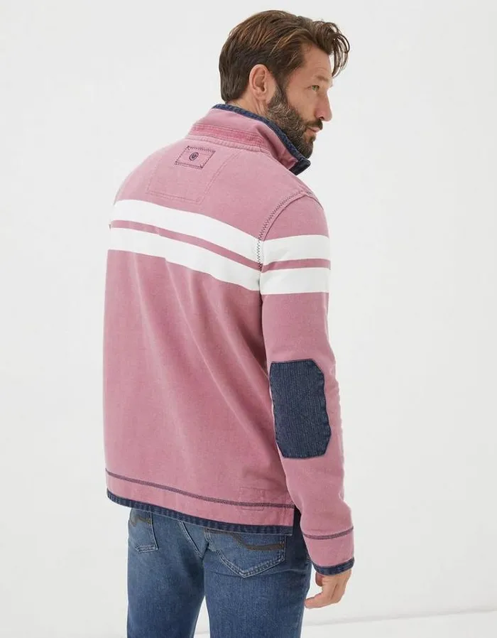 MenKids FatFace Tall Collection Airlie Multi Chest Stripe Sweatshirt Light Pink
