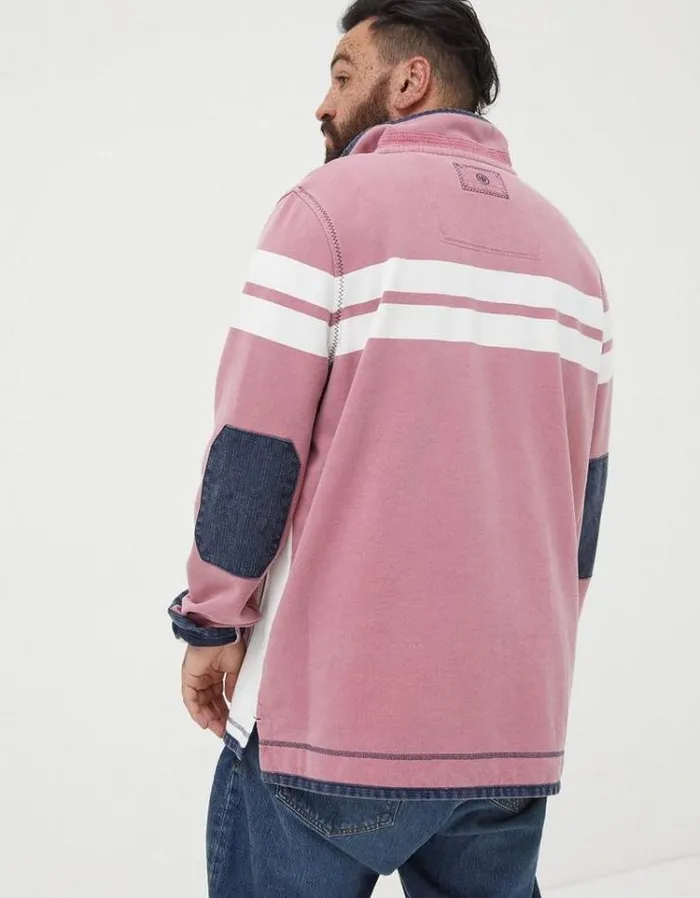 MenKids FatFace Tall Collection Airlie Multi Chest Stripe Sweatshirt Light Pink