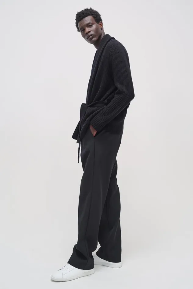 Men Knitwear Jonathan Simkhai Nicolai Cardigan Black Shawl Collar Cardigan Men Knitwear Jonathan Simkhai Nicolai Cardigan Black Shawl Collar Cardigan