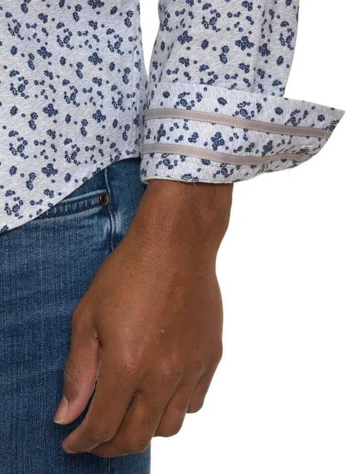 Men Long Sleeve Button Down Shirts Robert Graham CATTANEO LONG SLEEVE BUTTON DOWN SHIRT White