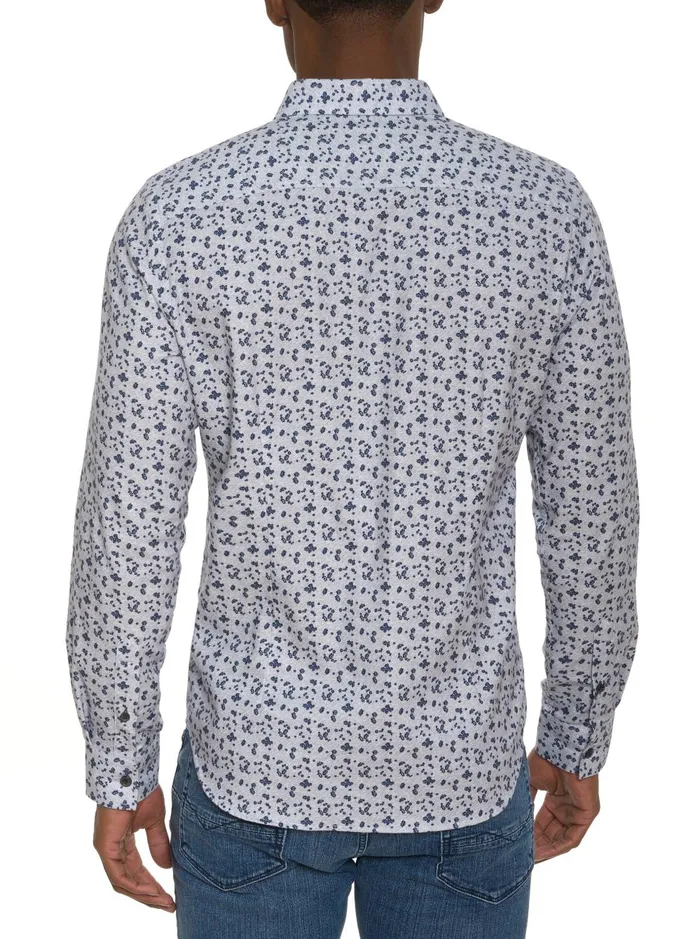 Men Long Sleeve Button Down Shirts Robert Graham CATTANEO LONG SLEEVE BUTTON DOWN SHIRT White
