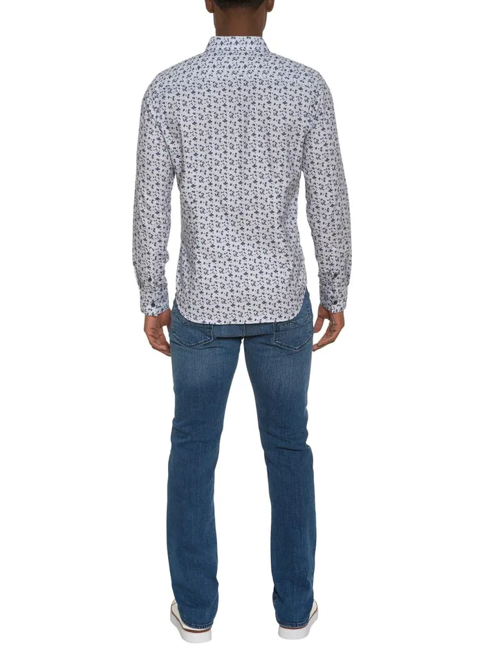 Men Long Sleeve Button Down Shirts Robert Graham CATTANEO LONG SLEEVE BUTTON DOWN SHIRT White