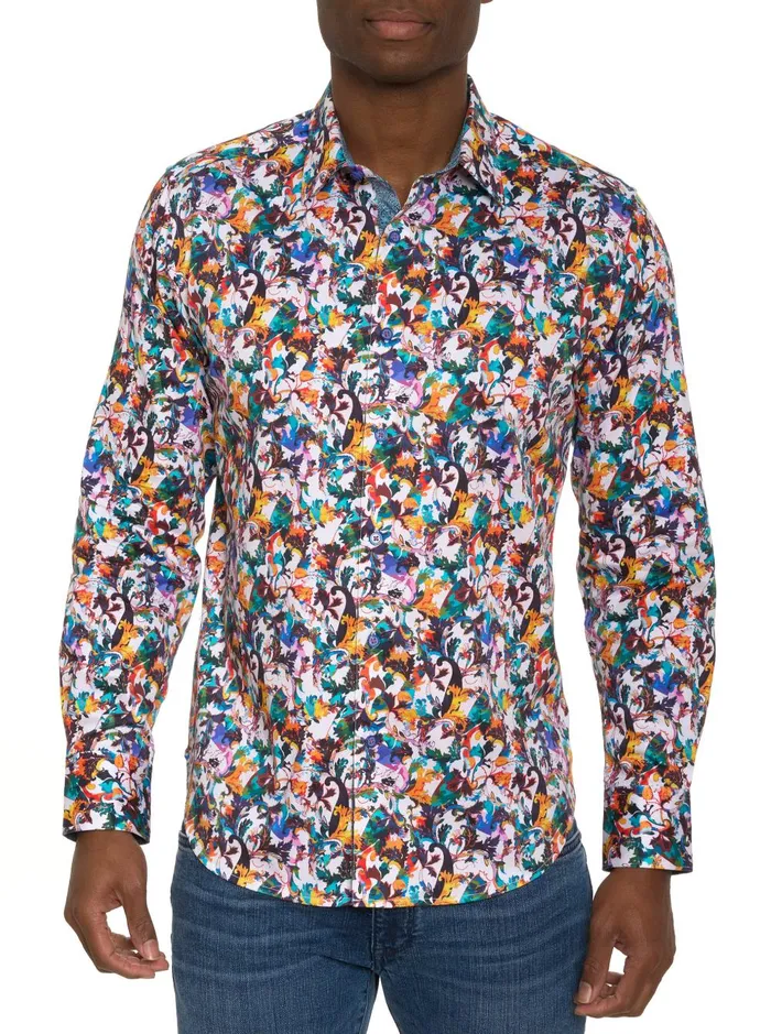 Men Long Sleeve Button Down Shirts Robert Graham COMO LONG SLEEVE BUTTON DOWN SHIRT Multi