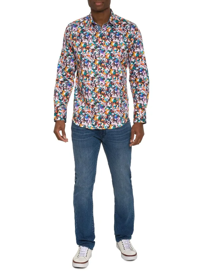 Men Long Sleeve Button Down Shirts Robert Graham COMO LONG SLEEVE BUTTON DOWN SHIRT Multi