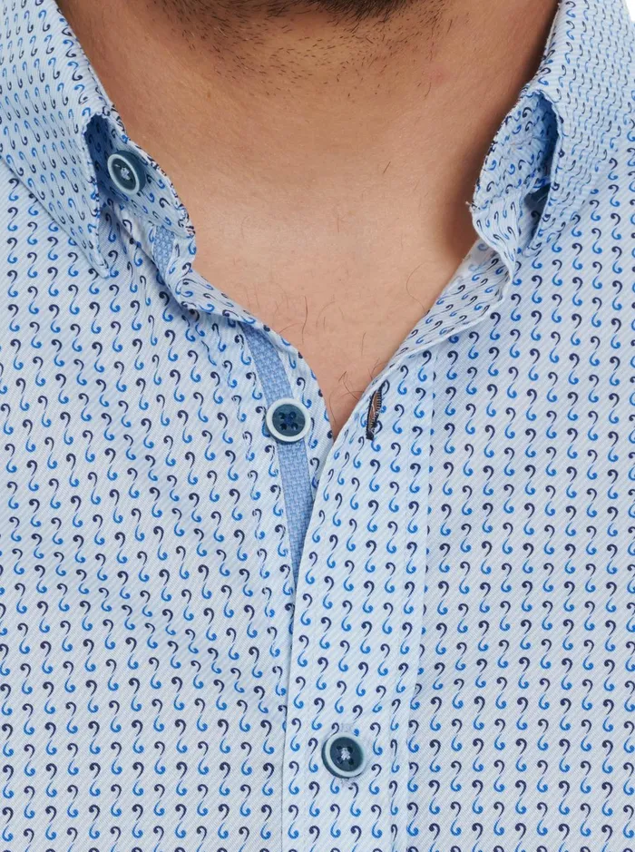 Men Long Sleeve Button Down Shirts Robert Graham DALE LONG SLEEVE BUTTON DOWN SHIRT Blue