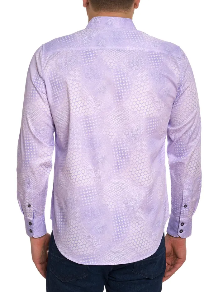 Men Long Sleeve Button Down Shirts Robert Graham EAST LAKE LONG SLEEVE BUTTON DOWN SHIRT Purple