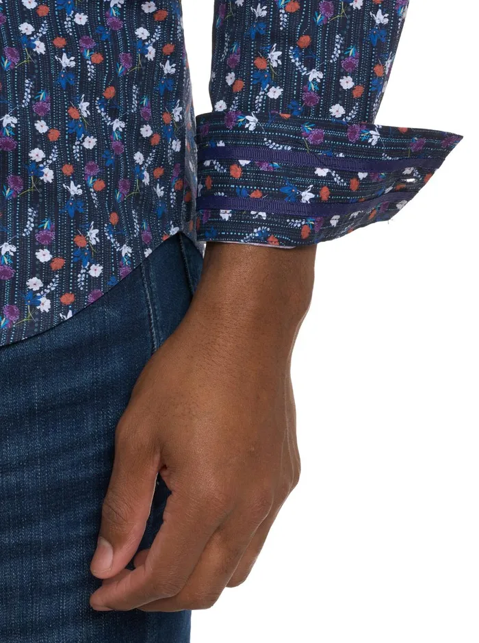 Men Long Sleeve Button Down Shirts Robert Graham EGGER LONG SLEEVE KNIT BUTTON DOWN SHIRT Multi