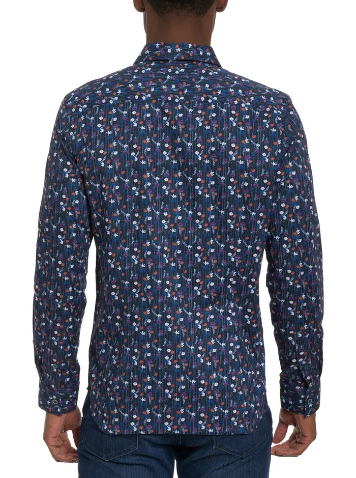 Men Long Sleeve Button Down Shirts Robert Graham EGGER LONG SLEEVE KNIT BUTTON DOWN SHIRT Multi