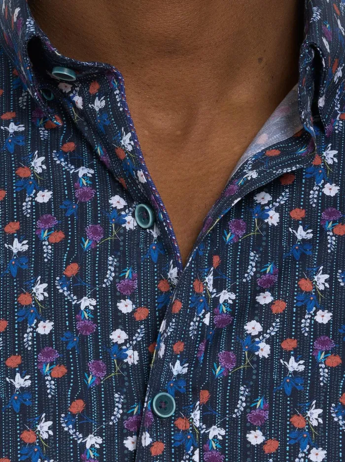 Men Long Sleeve Button Down Shirts Robert Graham EGGER LONG SLEEVE KNIT BUTTON DOWN SHIRT Multi