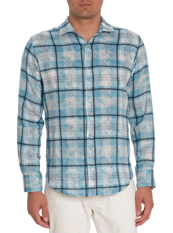 Men Long Sleeve Button Down Shirts Robert Graham FLIP SIDE REVERSIBLE LONG SLEEVE BUTTON DOWN SHIRT White
