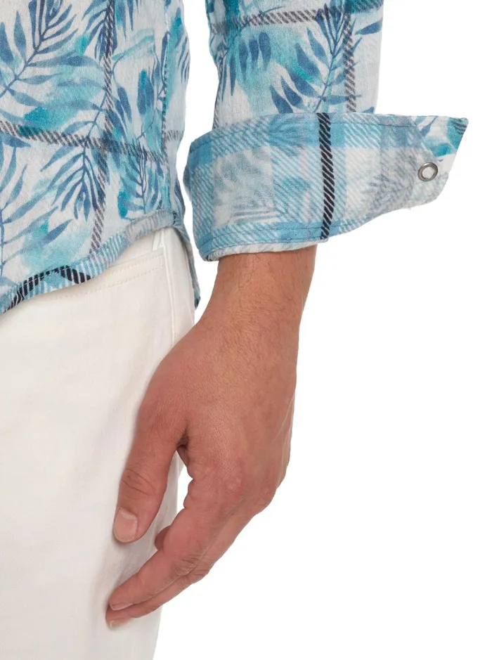 Men Long Sleeve Button Down Shirts Robert Graham FLIP SIDE REVERSIBLE LONG SLEEVE BUTTON DOWN SHIRT White