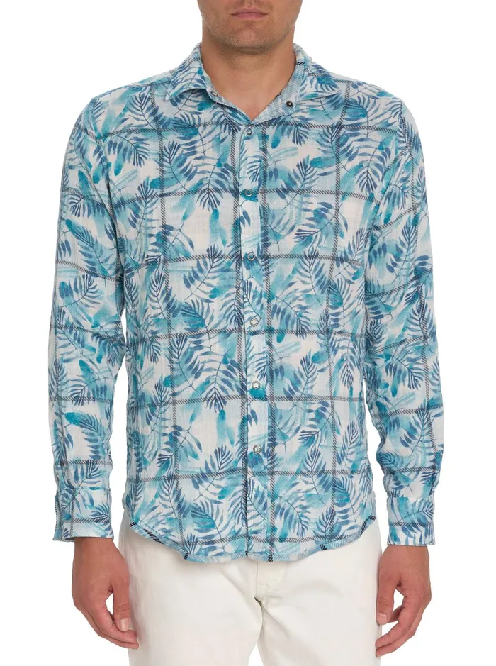 Men Long Sleeve Button Down Shirts Robert Graham FLIP SIDE REVERSIBLE LONG SLEEVE BUTTON DOWN SHIRT White
