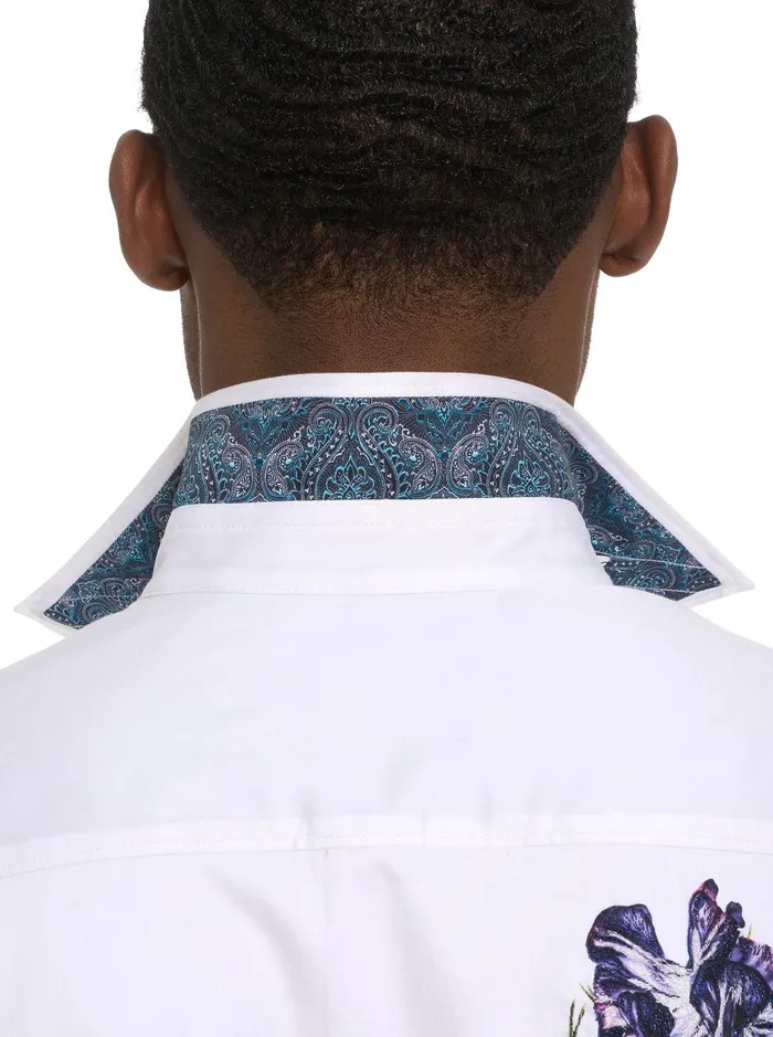 Men Long Sleeve Button Down Shirts Robert Graham GARDEN PARTY LONG SLEEVE BUTTON DOWN SHIRT White