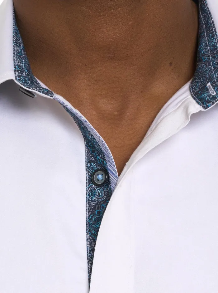 Men Long Sleeve Button Down Shirts Robert Graham GARDEN PARTY LONG SLEEVE BUTTON DOWN SHIRT White