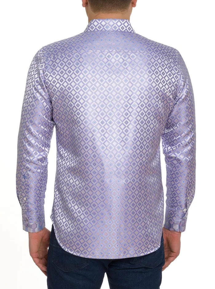 Men Long Sleeve Button Down Shirts Robert Graham LIMITED EDITION ENTREPRENEUR LONG SLEEVE BUTTON DOWN SHIRT Purple