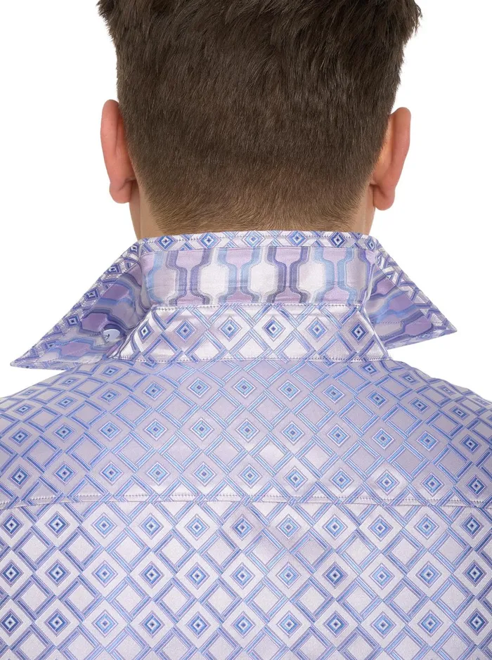 Men Long Sleeve Button Down Shirts Robert Graham LIMITED EDITION ENTREPRENEUR LONG SLEEVE BUTTON DOWN SHIRT Purple