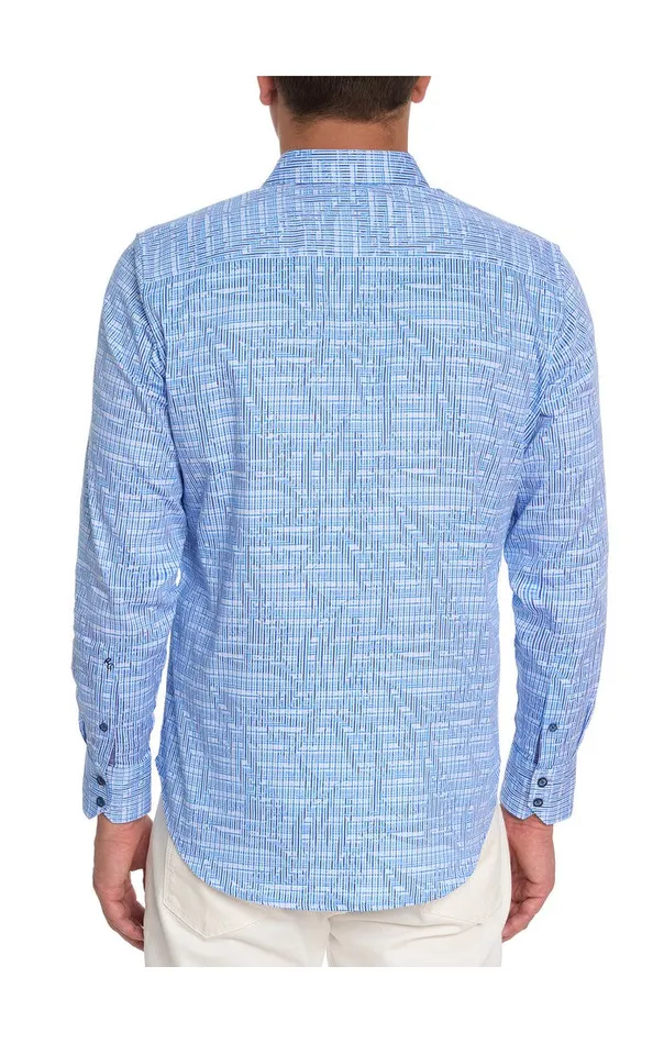Men Long Sleeve Button Down Shirts Robert Graham MEISLER LONG SLEEVE BUTTON DOWN SHIRT Blue