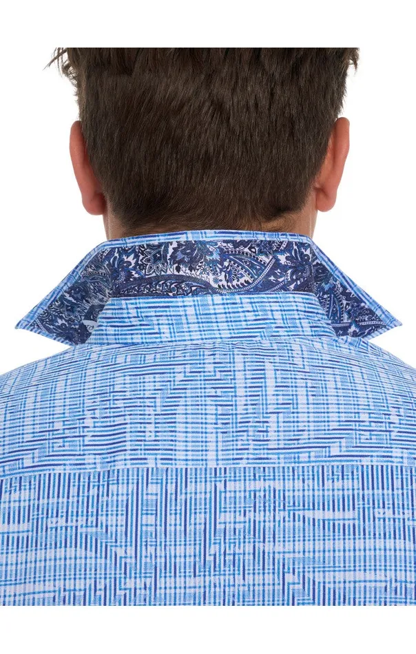 Men Long Sleeve Button Down Shirts Robert Graham MEISLER LONG SLEEVE BUTTON DOWN SHIRT Blue