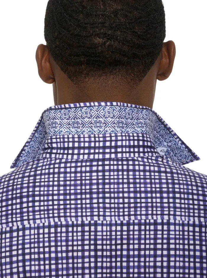 Men Long Sleeve Button Down Shirts Robert Graham TOPKIPI LONG SLEEVE BUTTON DOWN SHIRT Purple