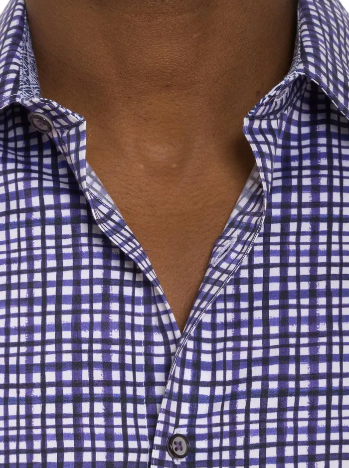 Men Long Sleeve Button Down Shirts Robert Graham TOPKIPI LONG SLEEVE BUTTON DOWN SHIRT Purple