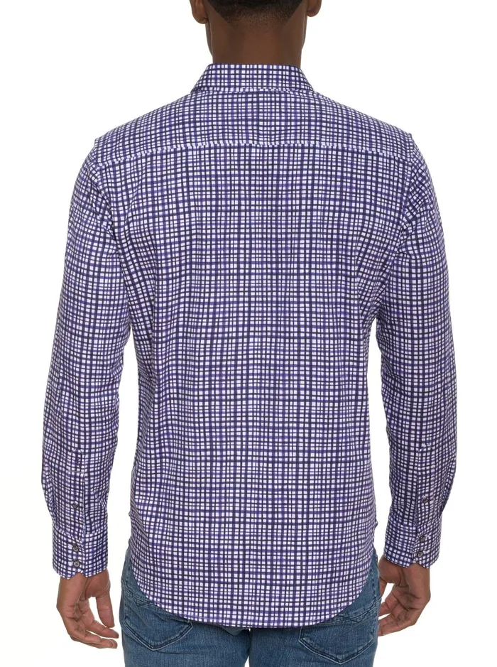 Men Long Sleeve Button Down Shirts Robert Graham TOPKIPI LONG SLEEVE BUTTON DOWN SHIRT Purple