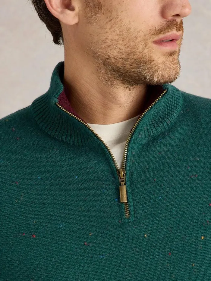 Men Merino Wool Funnel Neck Nep Green Multi White Stuff Knitwear Men Merino Wool Funnel Neck Nep Green Multi White Stuff Knitwear