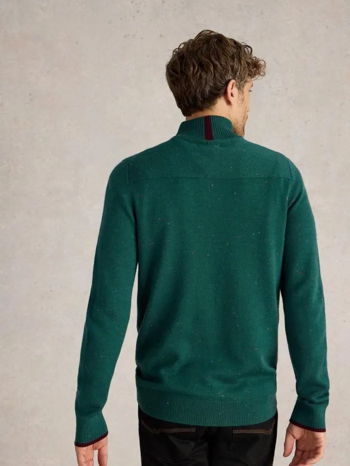 Men Merino Wool Funnel Neck Nep Green Multi White Stuff Knitwear Men Merino Wool Funnel Neck Nep Green Multi White Stuff Knitwear