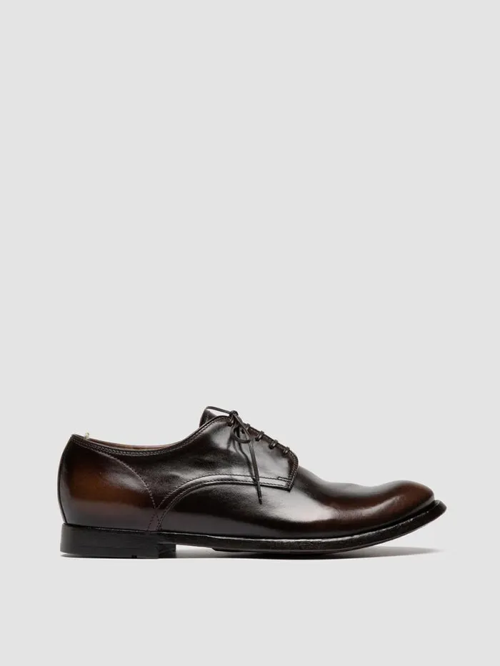 Men Officine Creative Footwear ANATOMIA 060 Brown Leather Derby Shoes