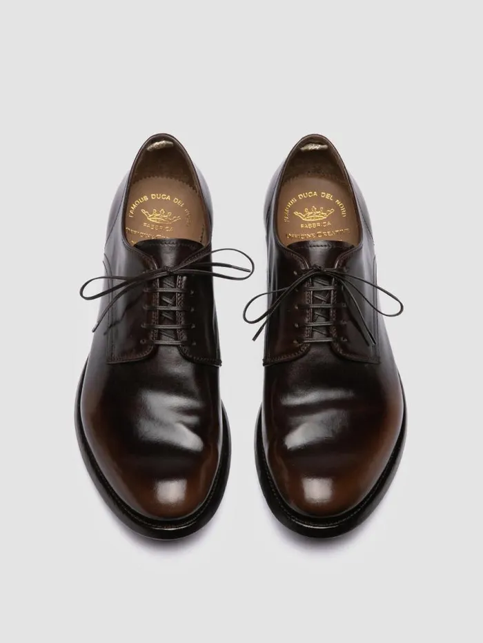 Men Officine Creative Footwear ANATOMIA 060 Brown Leather Derby Shoes Men Officine Creative Footwear ANATOMIA 060 Brown Leather Derby Shoes