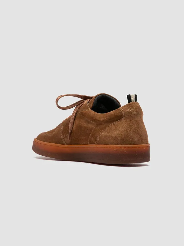 Men Officine Creative Footwear ASSET 001 Light Brown Suede Low Top Sneakers