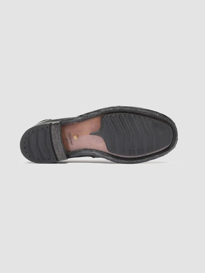 Men Officine Creative Footwear BALANCE 011 Black Leather Penny Loafers