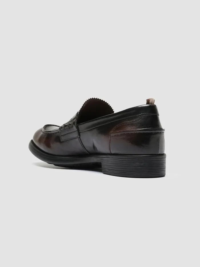 Men Officine Creative Footwear CHRONICLE 056 Dark Brown Leather Penny Loafers