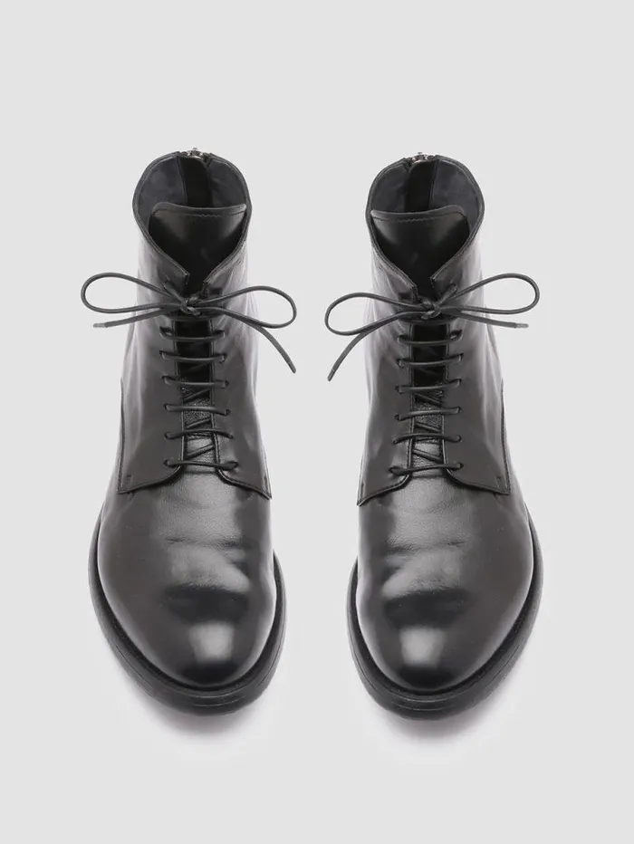 Men Officine Creative Footwear HIVE 016 Black Leather Boots Men Officine Creative Footwear HIVE 016 Black Leather Boots