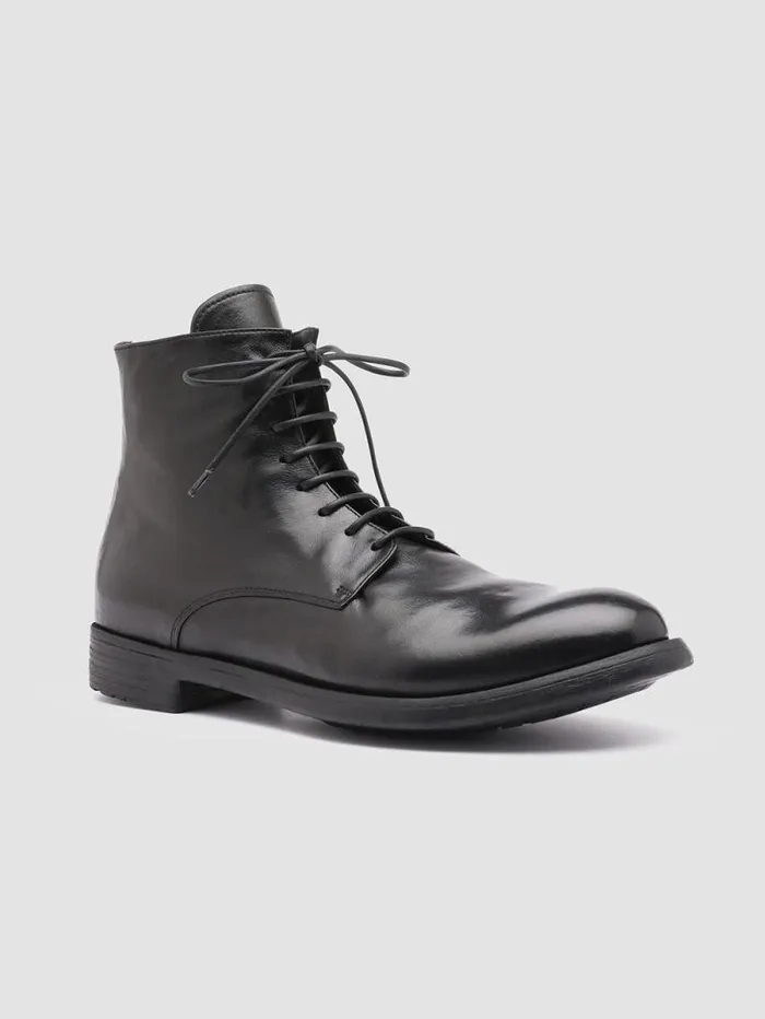 Men Officine Creative Footwear HIVE 016 Black Leather Boots Men Officine Creative Footwear HIVE 016 Black Leather Boots