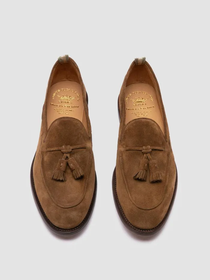 Men Officine Creative Footwear OPERA 002 Brown Suede Tassel Loafers Men Officine Creative Footwear OPERA 002 Brown Suede Tassel Loafers